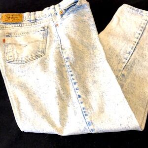 Men’s VINTAGE LEVI’S Classic Shade Orange Tab 550 Jeans MADE IN USA Sz 34/30